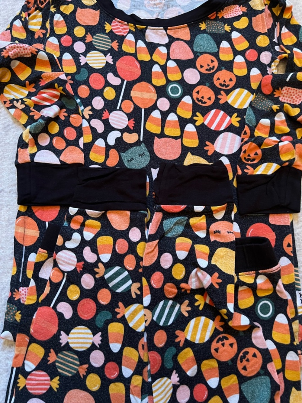 Little Sleepies Halloween Spooky Sweets Bamboo Two-Piece LS Pajamas (3T) - Picture 4 of 7